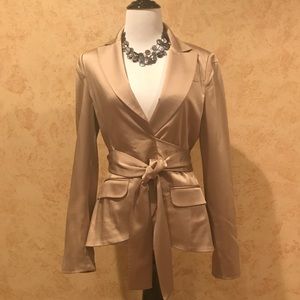 BCBGMAXAZRIA - LOLA - Satin Tie Blazer